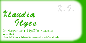 klaudia ilyes business card
